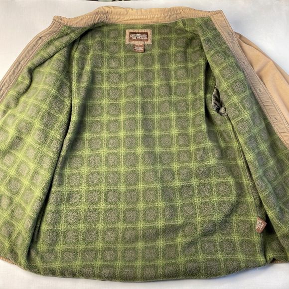 LEVI'S Flannel Fleece Lined WORK WEAR SHIRT! FADED BROWN Long Sleeve Sz XL - Picture 7 of 16